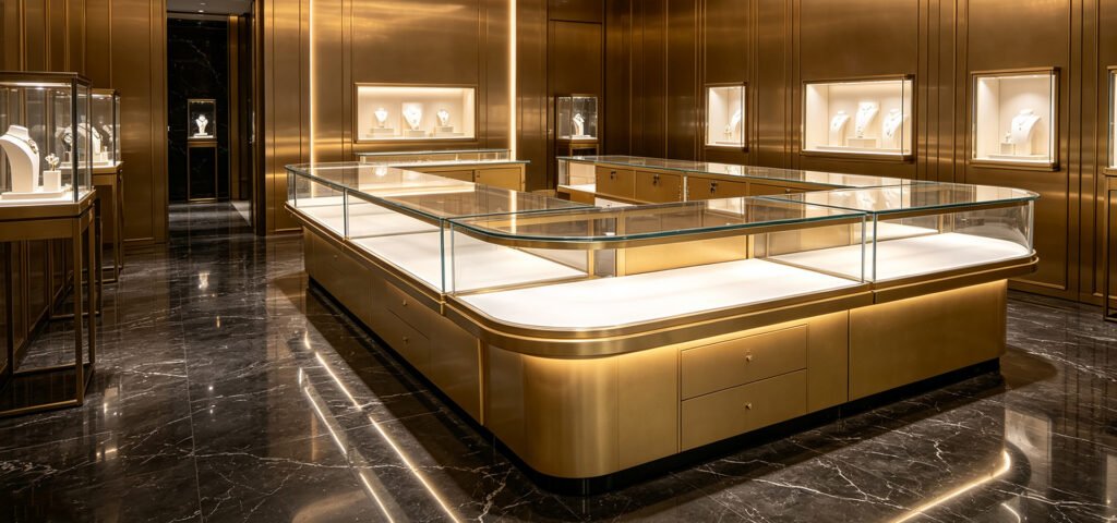 Customized luxury high-end display cabinets for jewelry and accessories 4 zhuoguier factory