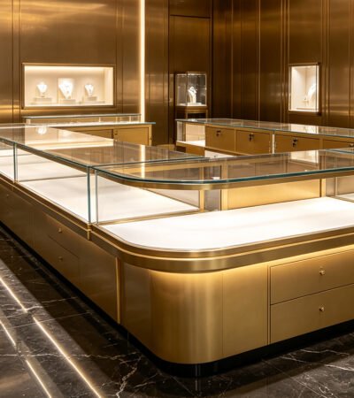 Customized luxury high-end display cabinets for jewelry and accessories 4 zhuoguier factory