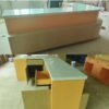 Custom marble reception desk bar counter display cabinet