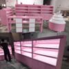 Custom MDF Baking Paint Nail Display Kiosk For Shopping Mall Concession Booth